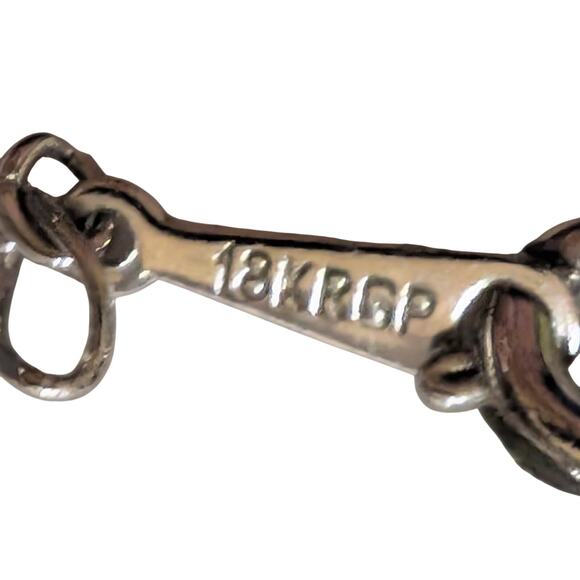 Green Fused Glass Heart Pendant & 18K White Gold-Plated Chain 17 inches - Picture 3 of 5